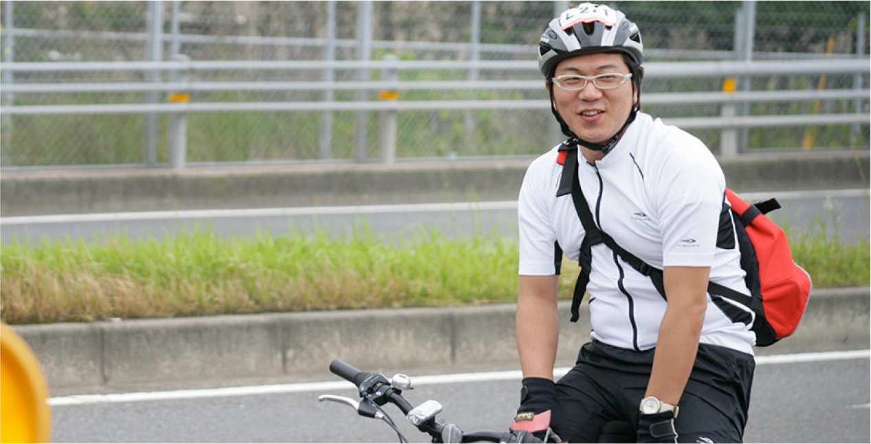 自転車ツーキニスト　松尾 さん　サイクルツアー北九州写真