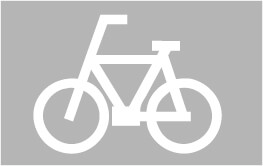 「普通自転車歩道通行可」の標示