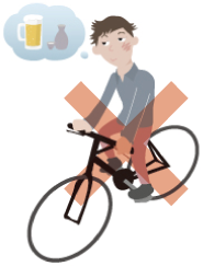 自転車も飲酒運転禁止！